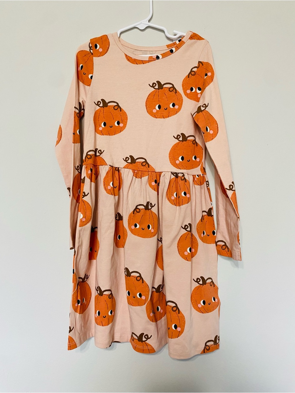 H&M Smiling Pumpkin (Halloween/Autumn) Long Sleeve Girl’s Size 6x/7 Dress | NWT